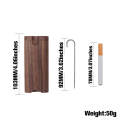 Walnut Wood Dugout System Case with 78mm Metal One-hitter Clean Poker Smoking Accessories Wholesale custom logo